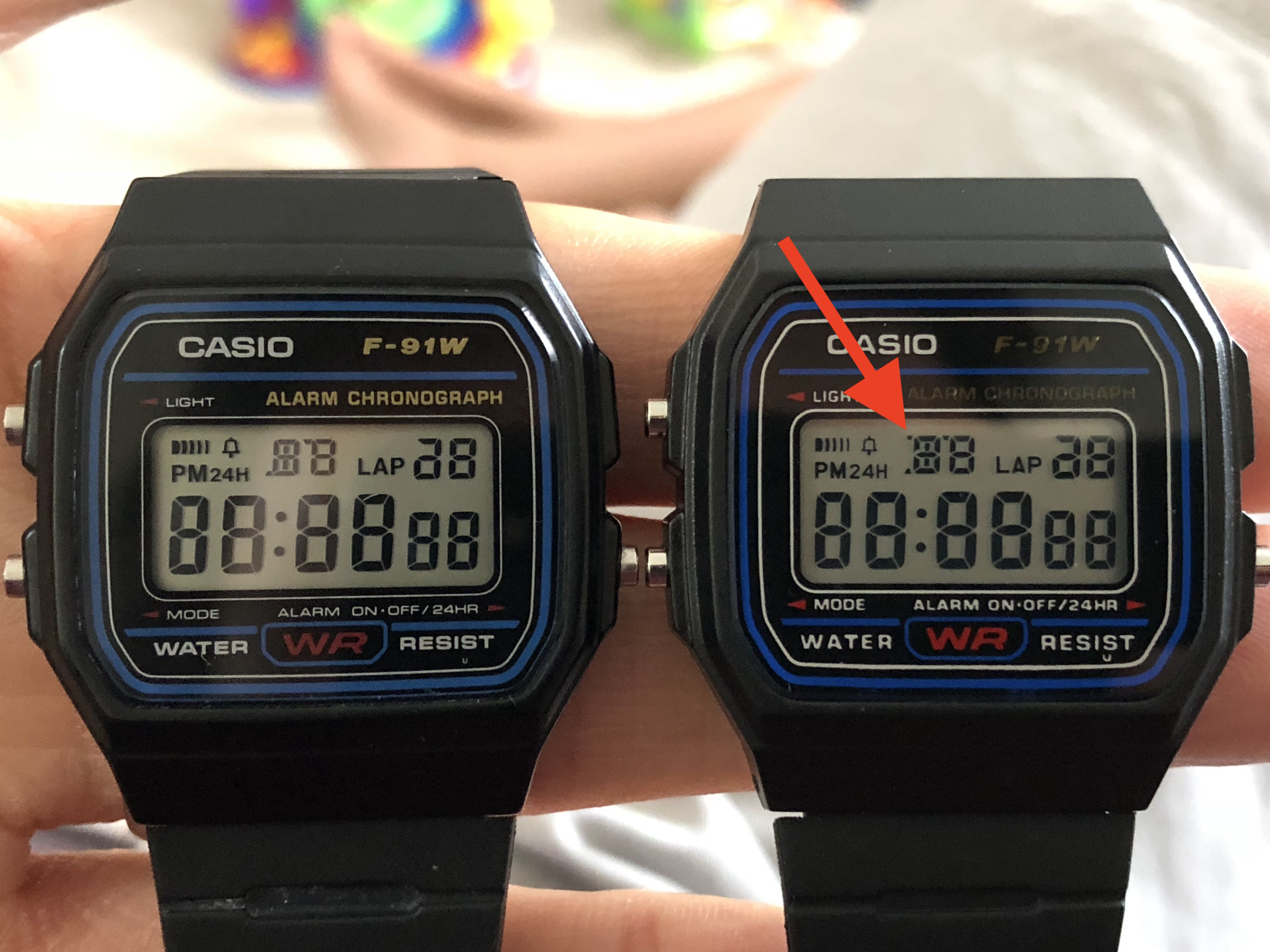 casio f91 stainless steel