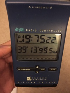 Clock with invalid time reading