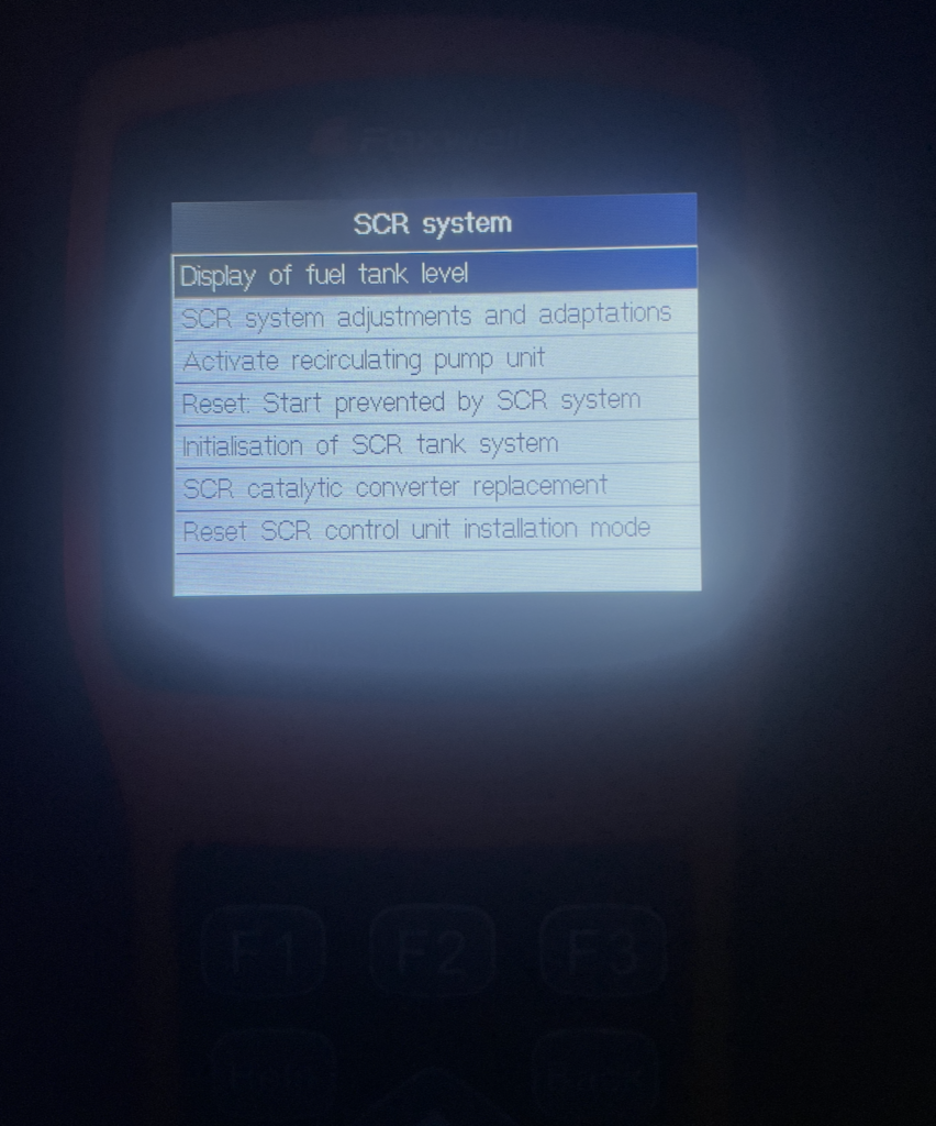 Reset SCR adaptions on a Foxwell NT530