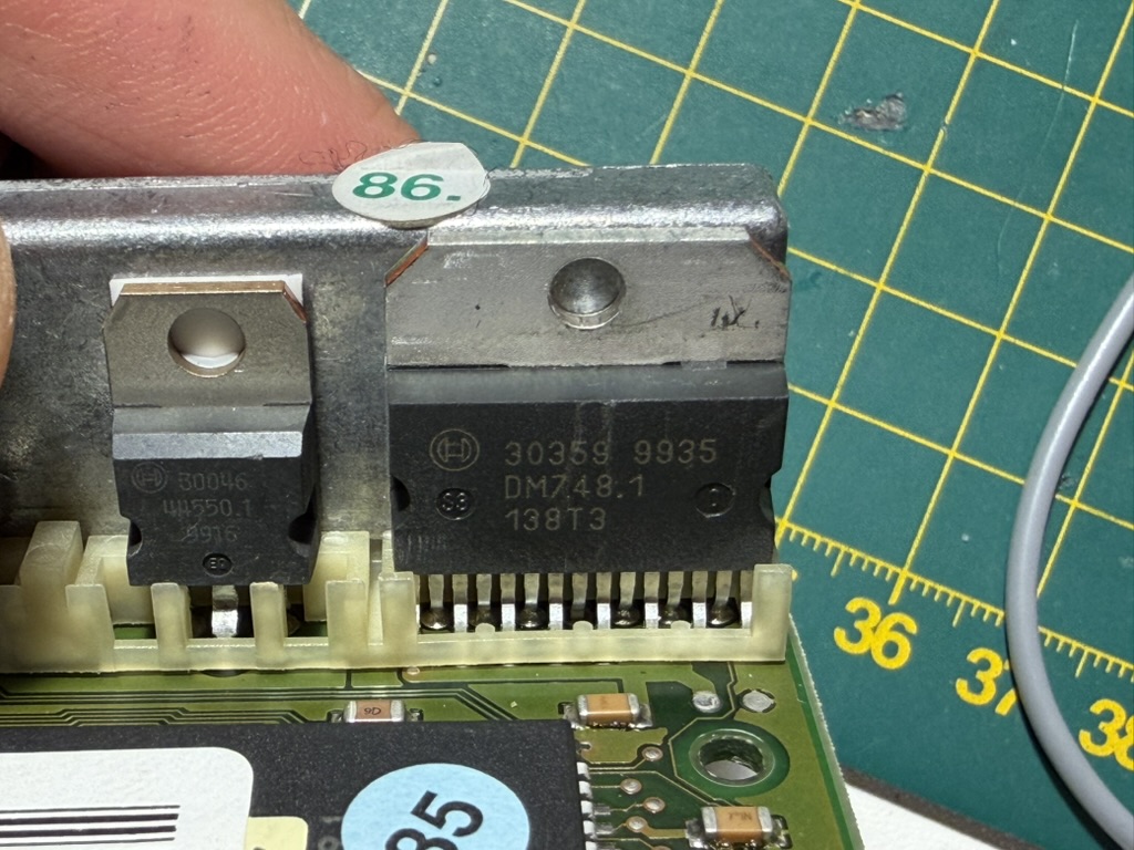 A faulty regulator on a Porsche Bosch ECU